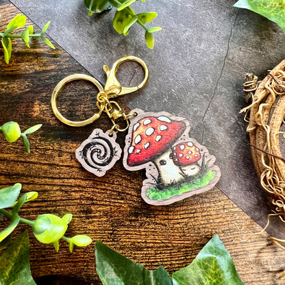 Mushie Mama Wooden Keyring