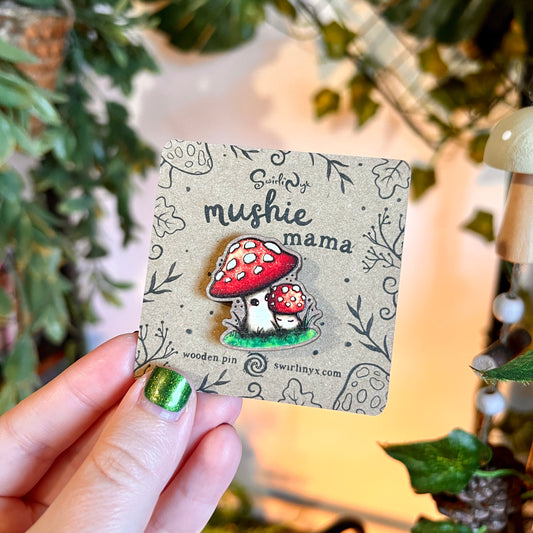 Mushie Mama Wooden Pin