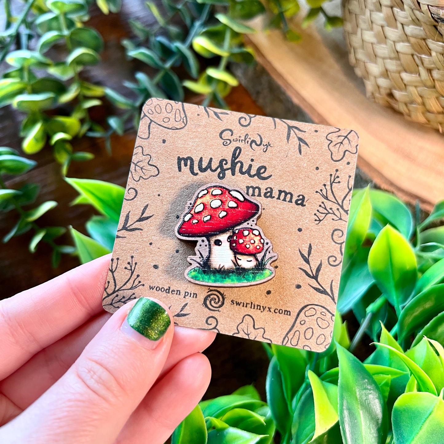 Mushie Mama Wooden Pin