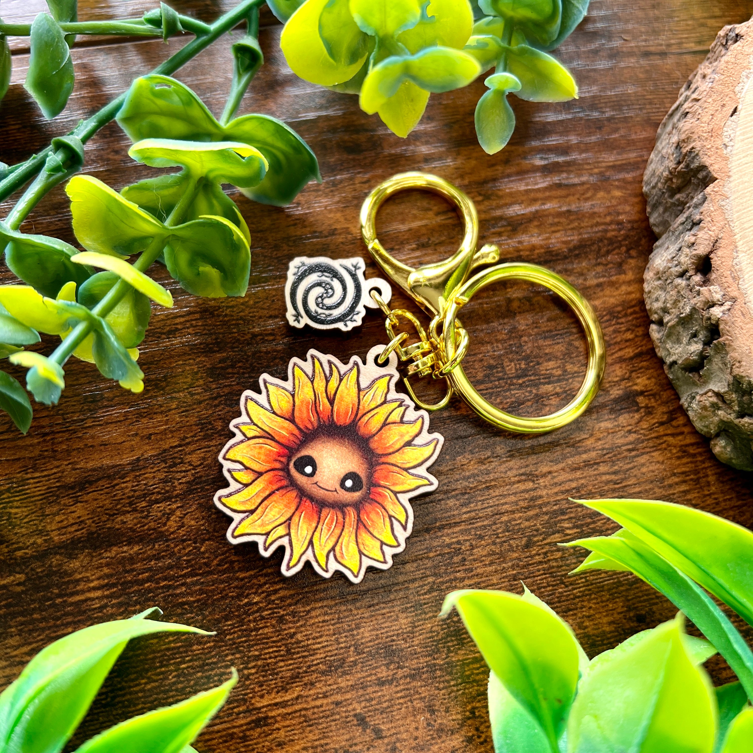 Handmade sunflower outlet key chain