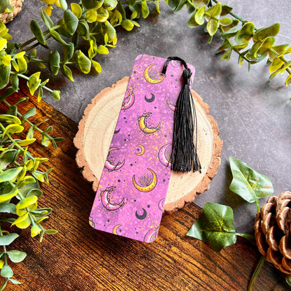 Purple Lunar Leaves Bookmark