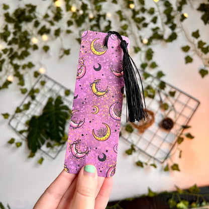 Purple Lunar Leaves Bookmark