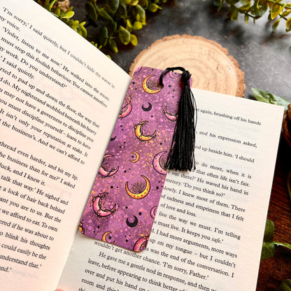 Purple Lunar Leaves Bookmark